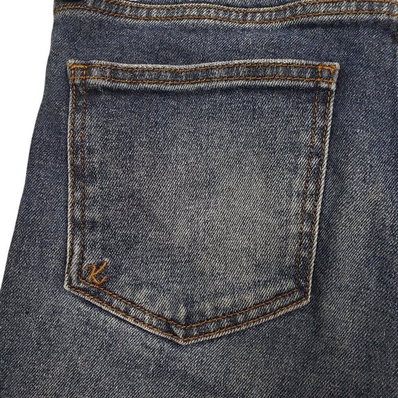 Kut from the Kloth Reese Ankle Straight Jeans Womens 4 Distressed Fray Hem Mid R - Picture 7 of 12